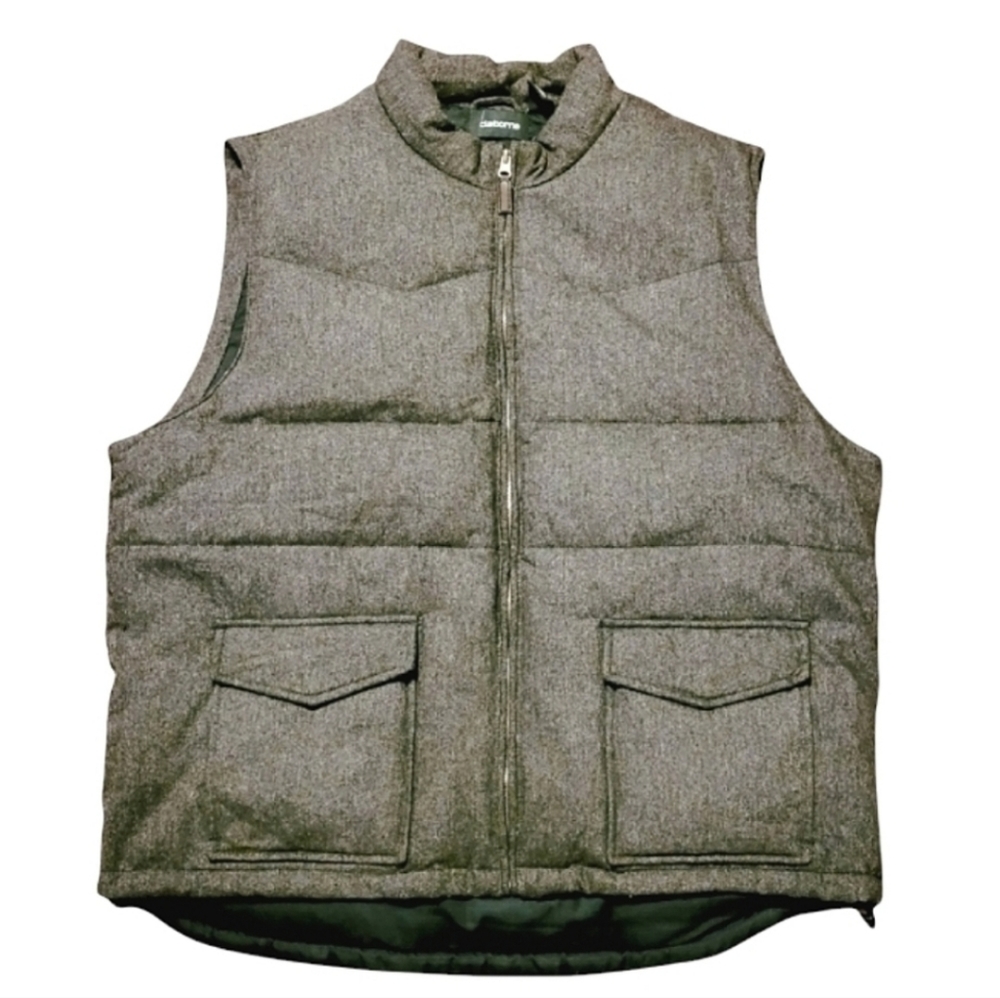 Claiborne Wool Puffer Vest Sz XXL